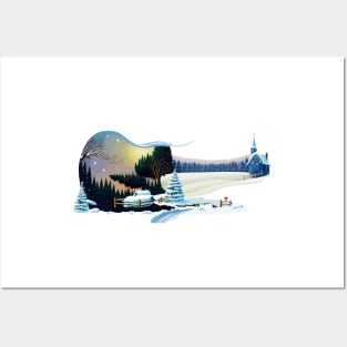 Christmas Guitar Gifts Guitarist Musician Concert Guitar Posters and Art